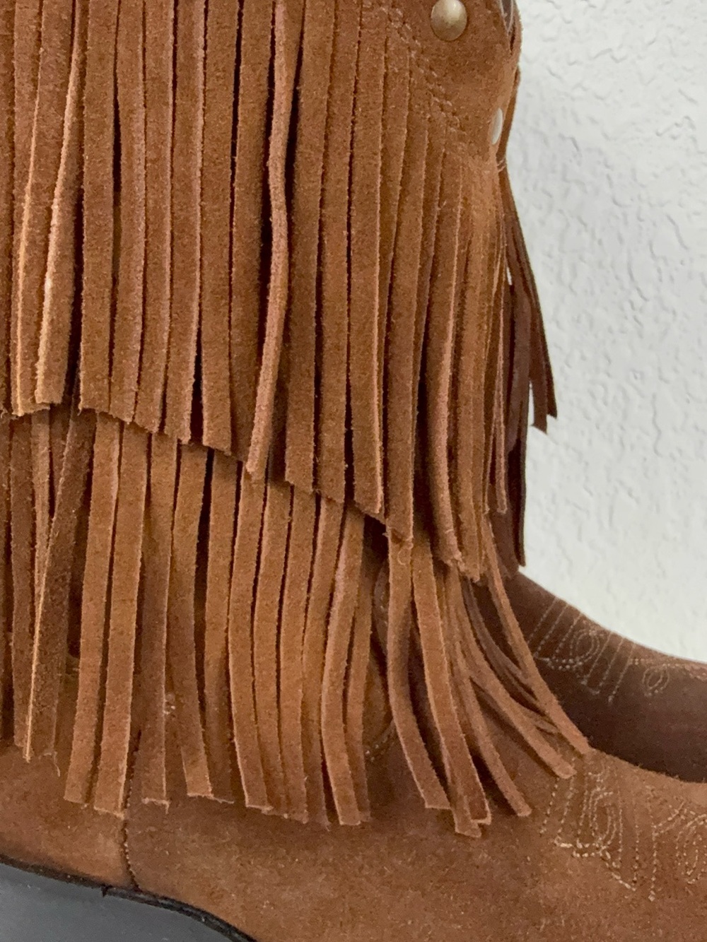 Shyanne | Brown Fringe Western Boots | Girls 2D | Snip Toe | Style 43514 - Picture 6 of 14